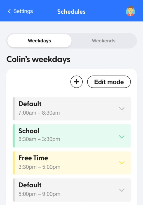 Bark screen time scheduling